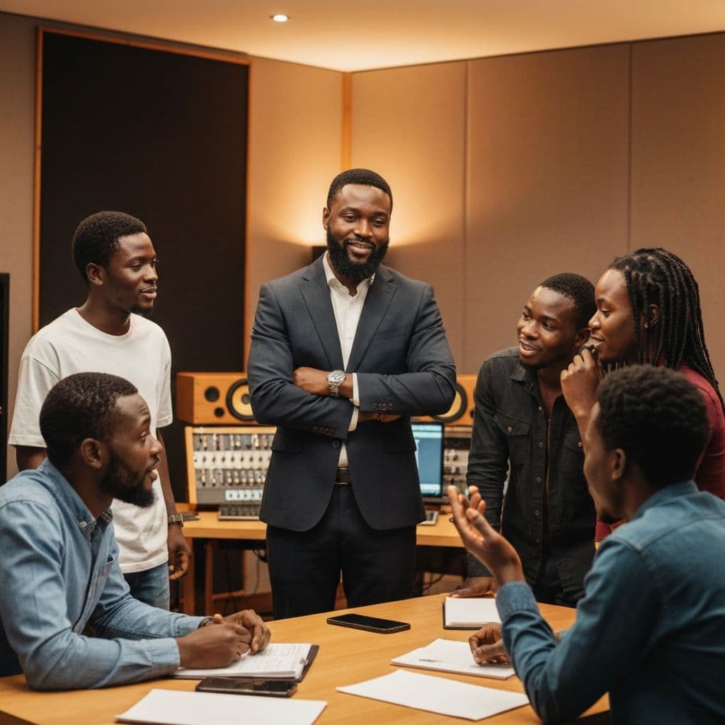 Chroma 7 Agency talent management meeting with creative professionals